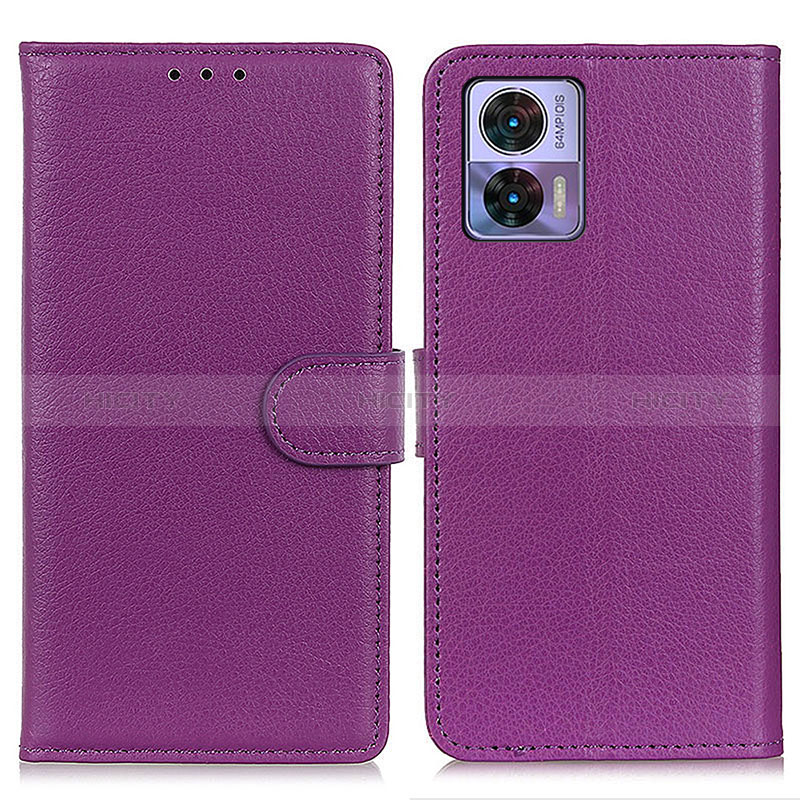 Handytasche Stand Schutzhülle Flip Leder Hülle A03D für Motorola Moto Edge 30 Neo 5G Violett