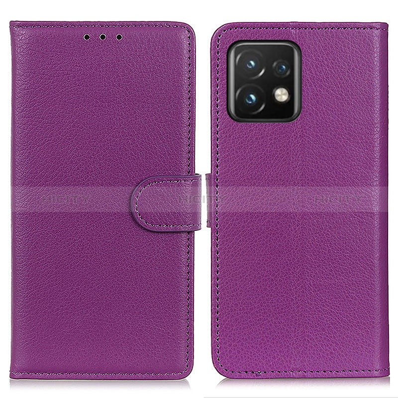 Handytasche Stand Schutzhülle Flip Leder Hülle A03D für Motorola Moto Edge 40 Pro 5G Violett