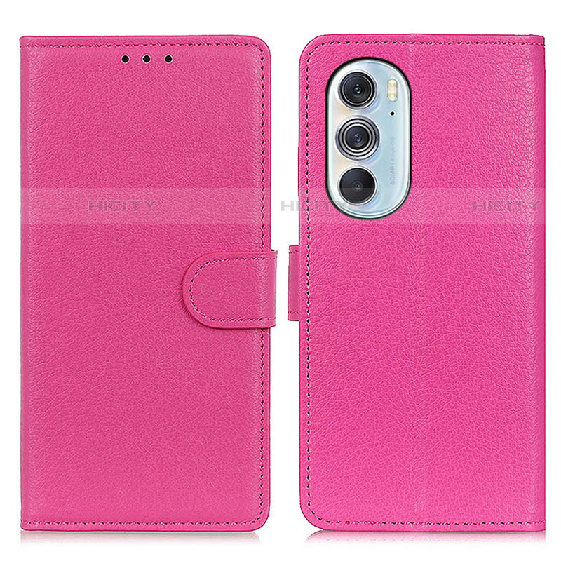 Handytasche Stand Schutzhülle Flip Leder Hülle A03D für Motorola Moto Edge Plus (2022) 5G Pink