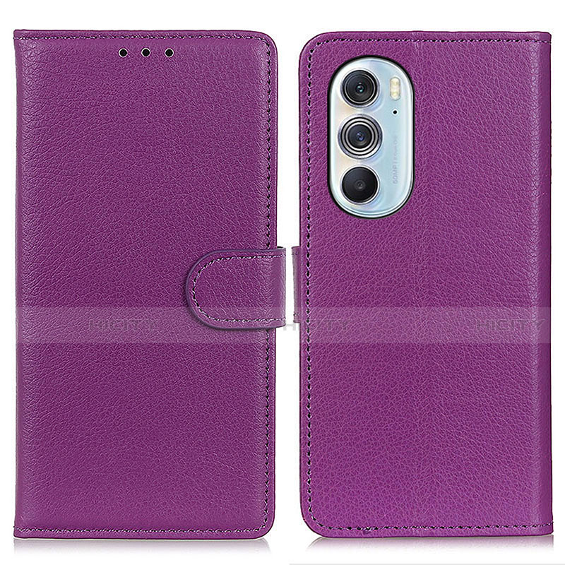 Handytasche Stand Schutzhülle Flip Leder Hülle A03D für Motorola Moto Edge X30 5G Violett