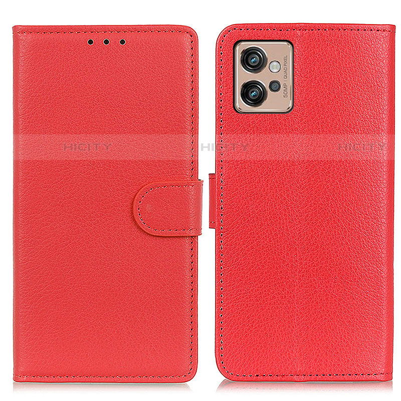 Handytasche Stand Schutzhülle Flip Leder Hülle A03D für Motorola Moto G32 Rot