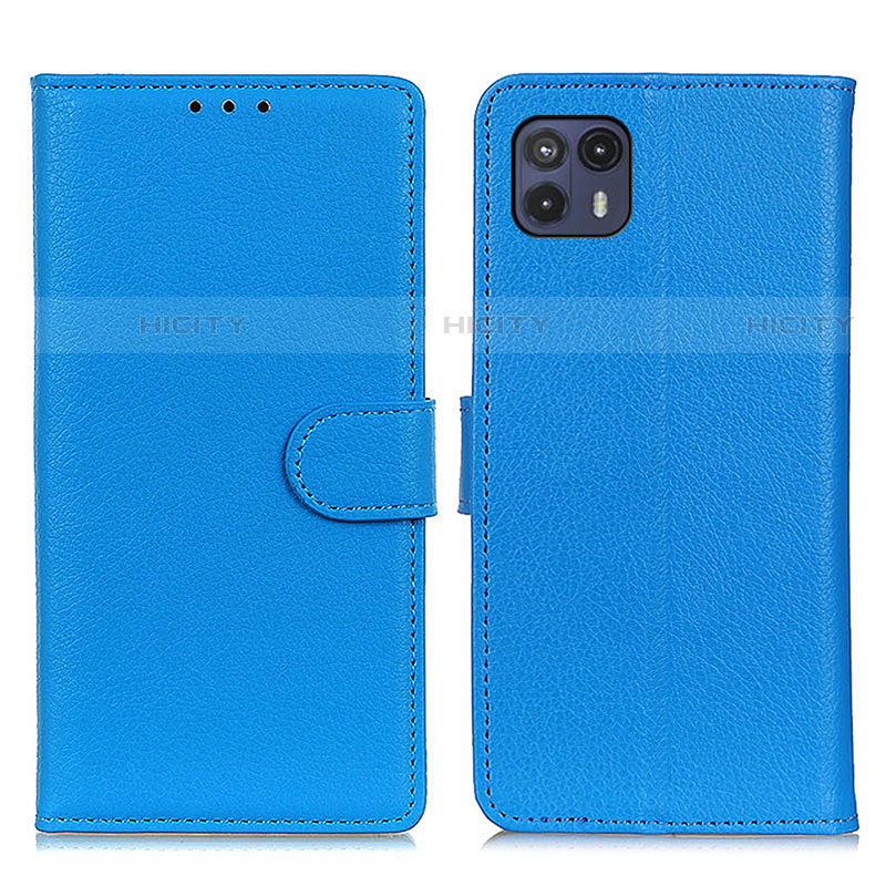 Handytasche Stand Schutzhülle Flip Leder Hülle A03D für Motorola Moto G50 5G Hellblau Plus