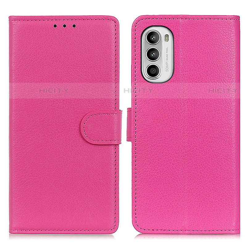 Handytasche Stand Schutzhülle Flip Leder Hülle A03D für Motorola Moto G82 5G Pink