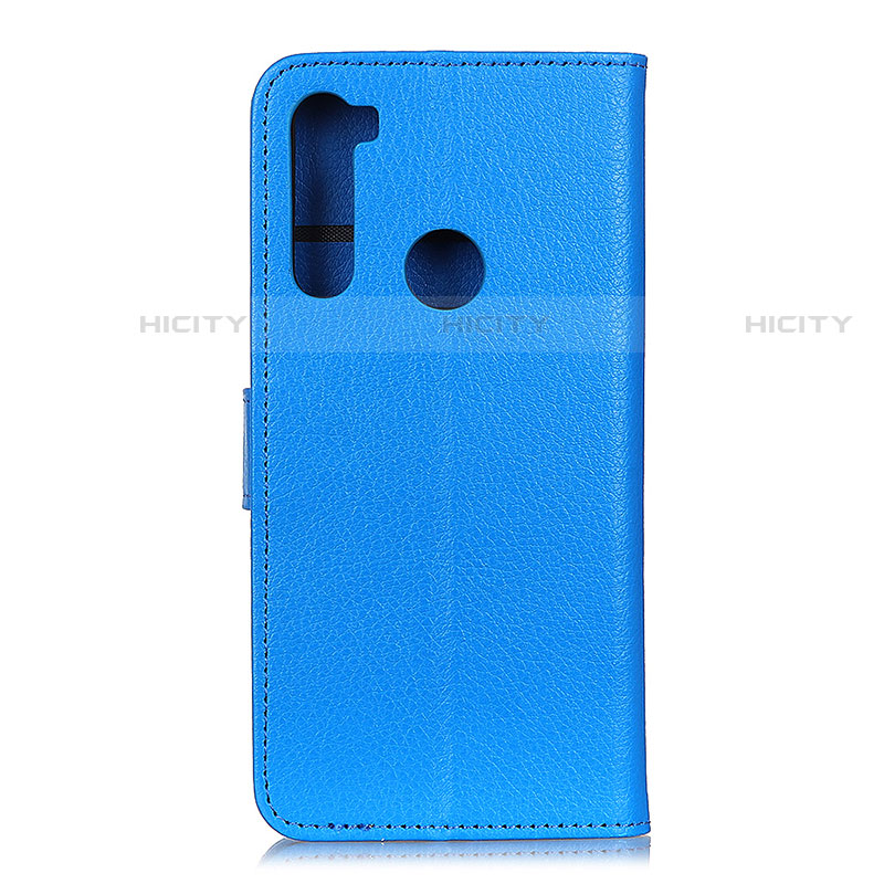 Handytasche Stand Schutzhülle Flip Leder Hülle A03D für Motorola Moto One Fusion Plus Hellblau