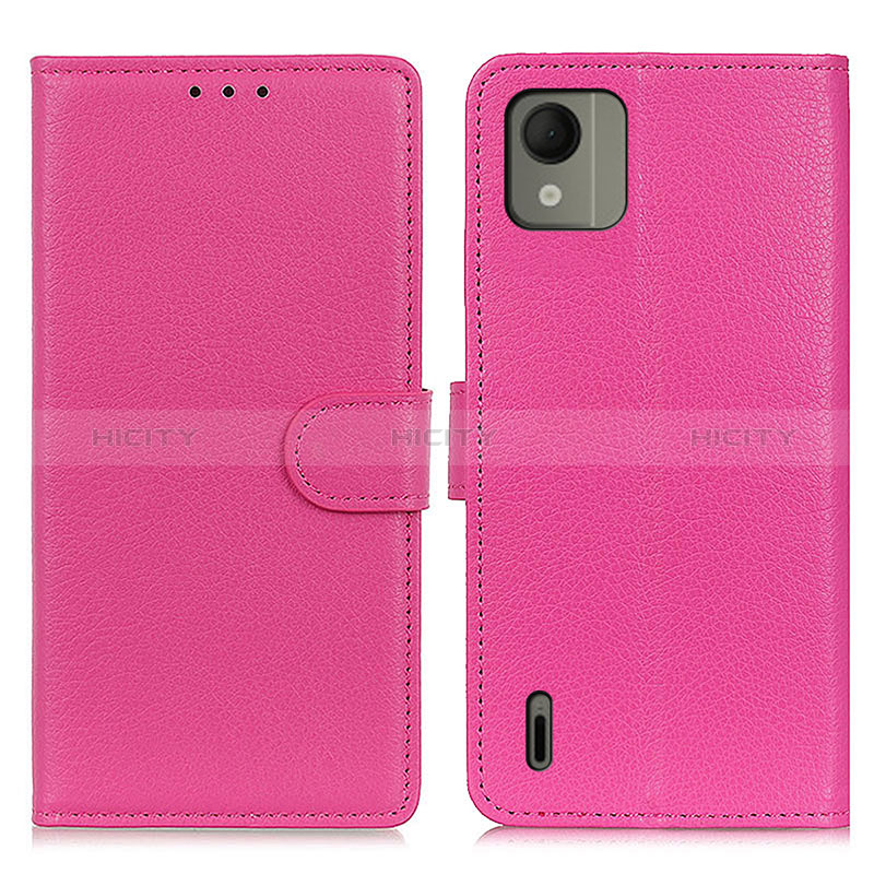 Handytasche Stand Schutzhülle Flip Leder Hülle A03D für Nokia C110 Pink Plus