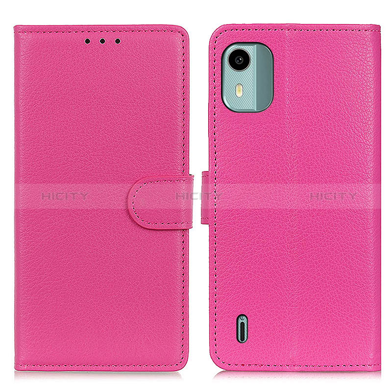 Handytasche Stand Schutzhülle Flip Leder Hülle A03D für Nokia C12 Pink Plus