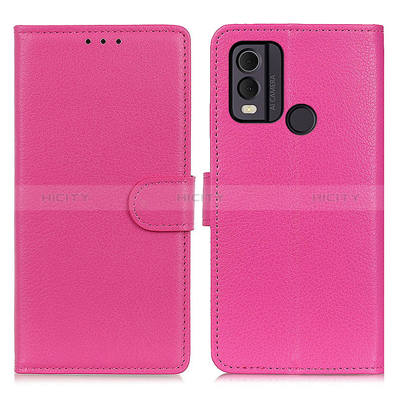 Handytasche Stand Schutzhülle Flip Leder Hülle A03D für Nokia C22 Pink Plus