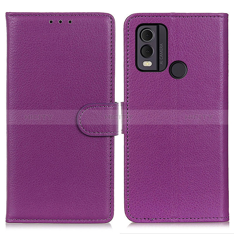 Handytasche Stand Schutzhülle Flip Leder Hülle A03D für Nokia C22 Violett