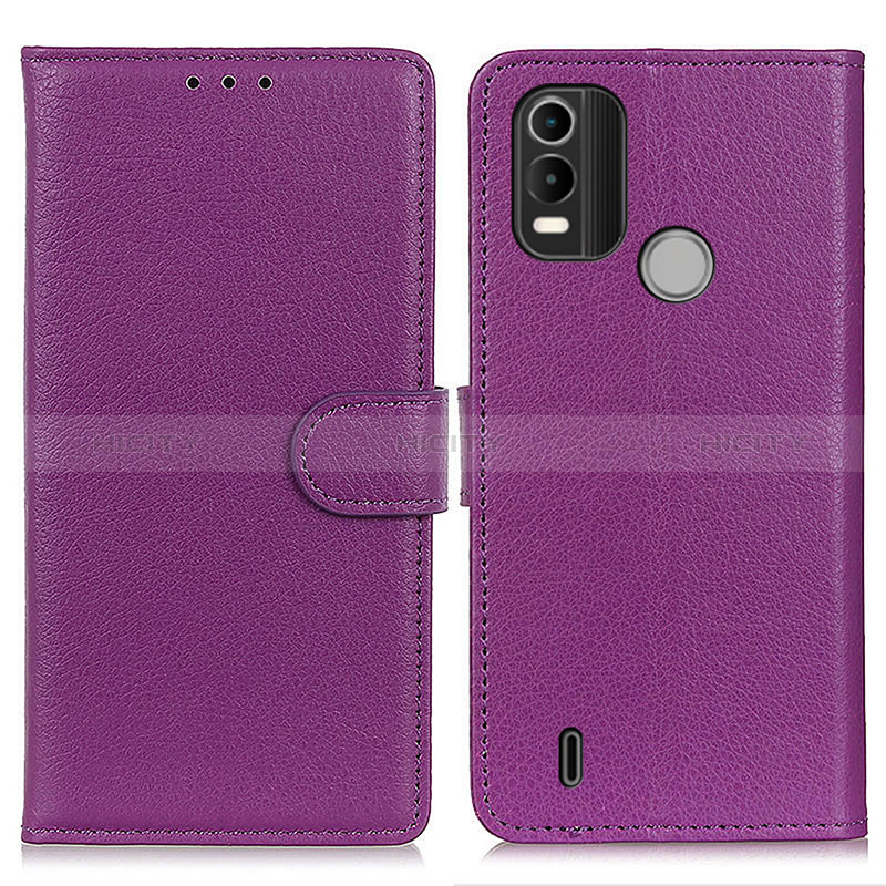 Handytasche Stand Schutzhülle Flip Leder Hülle A03D für Nokia G11 Plus Violett Plus