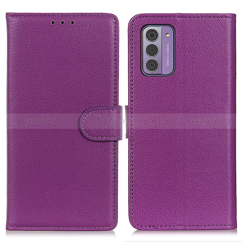 Handytasche Stand Schutzhülle Flip Leder Hülle A03D für Nokia G310 5G Violett