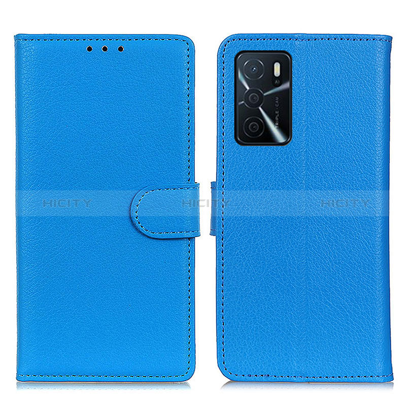 Handytasche Stand Schutzhülle Flip Leder Hülle A03D für Oppo A16 Hellblau