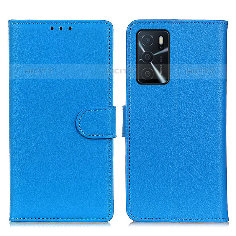 Handytasche Stand Schutzhülle Flip Leder Hülle A03D für Oppo A16s Hellblau