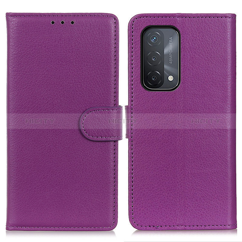 Handytasche Stand Schutzhülle Flip Leder Hülle A03D für Oppo A54 5G Violett