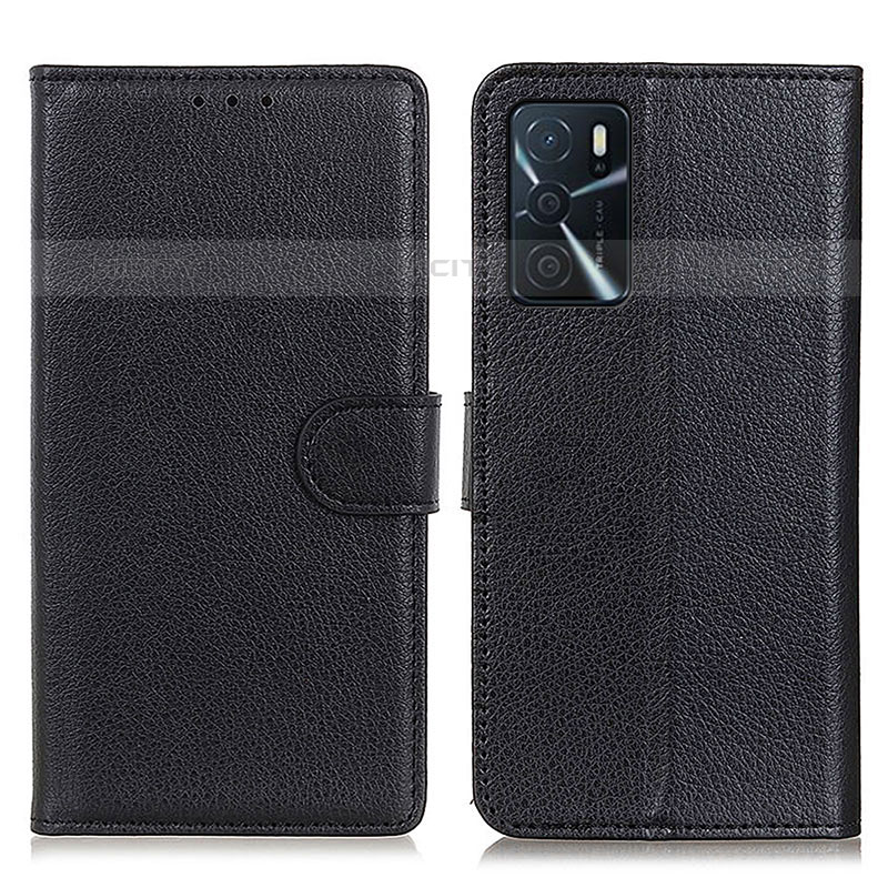 Handytasche Stand Schutzhülle Flip Leder Hülle A03D für Oppo A54s Schwarz Plus