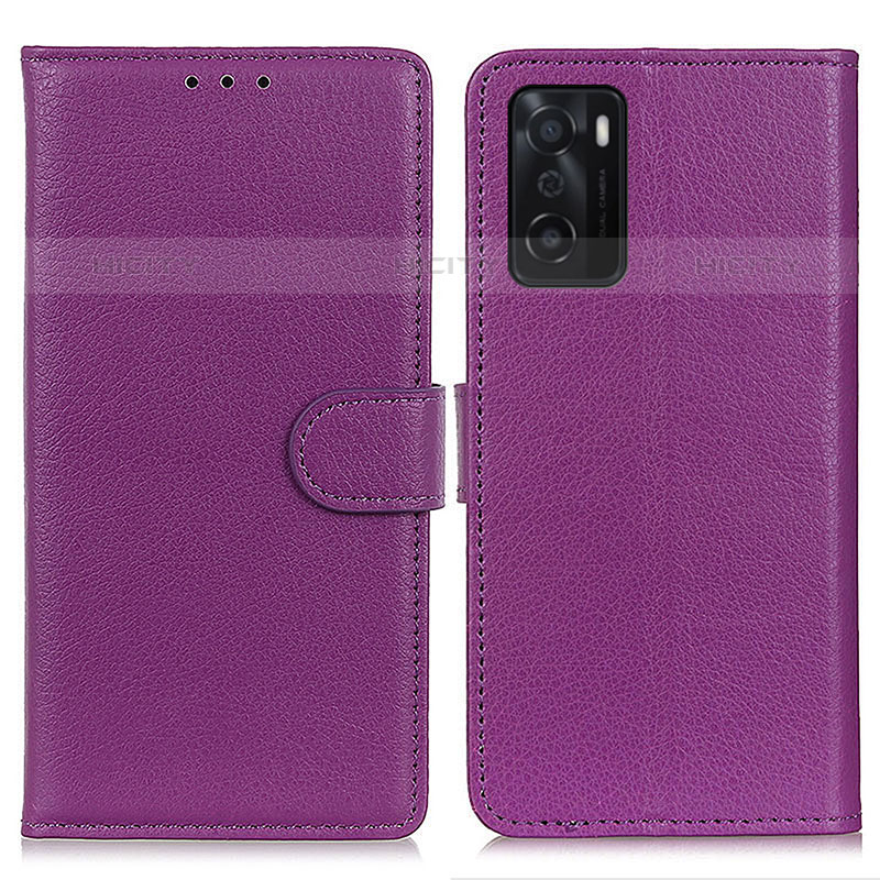 Handytasche Stand Schutzhülle Flip Leder Hülle A03D für Oppo A55S 5G Violett