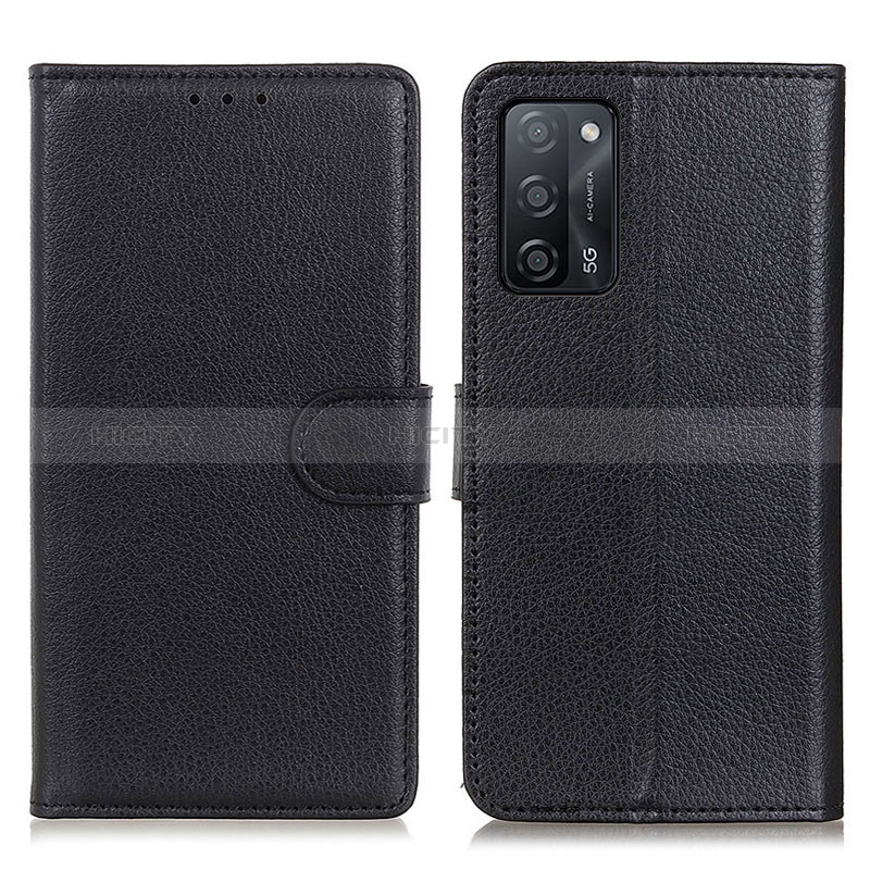 Handytasche Stand Schutzhülle Flip Leder Hülle A03D für Oppo A56 5G Schwarz