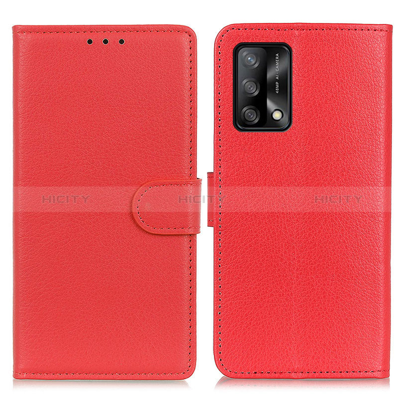 Handytasche Stand Schutzhülle Flip Leder Hülle A03D für Oppo A95 4G Rot Plus