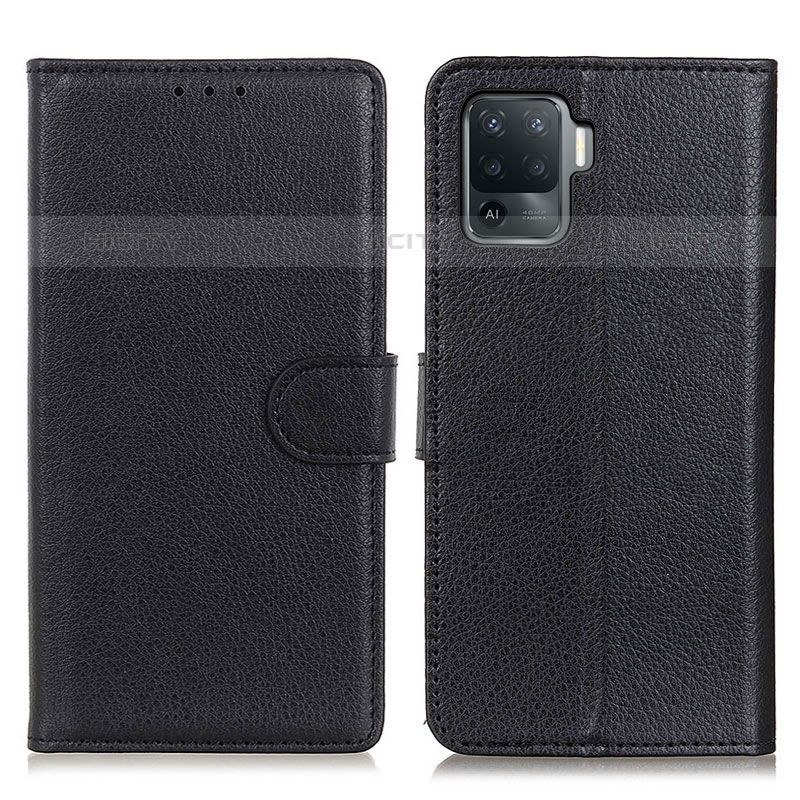 Handytasche Stand Schutzhülle Flip Leder Hülle A03D für Oppo F19 Pro Schwarz