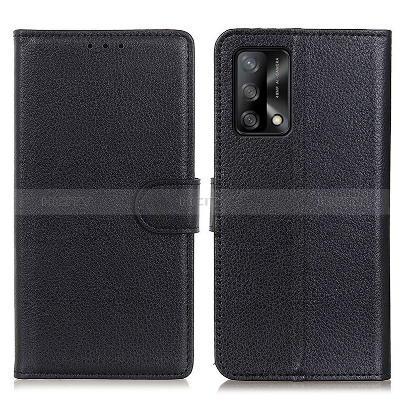 Handytasche Stand Schutzhülle Flip Leder Hülle A03D für Oppo F19 Schwarz