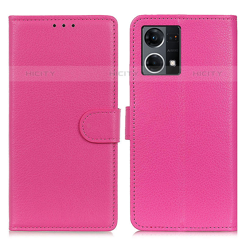 Handytasche Stand Schutzhülle Flip Leder Hülle A03D für Oppo F21 Pro 4G Pink Plus