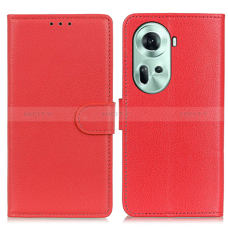 Handytasche Stand Schutzhülle Flip Leder Hülle A03D für Oppo Reno11 5G Rot