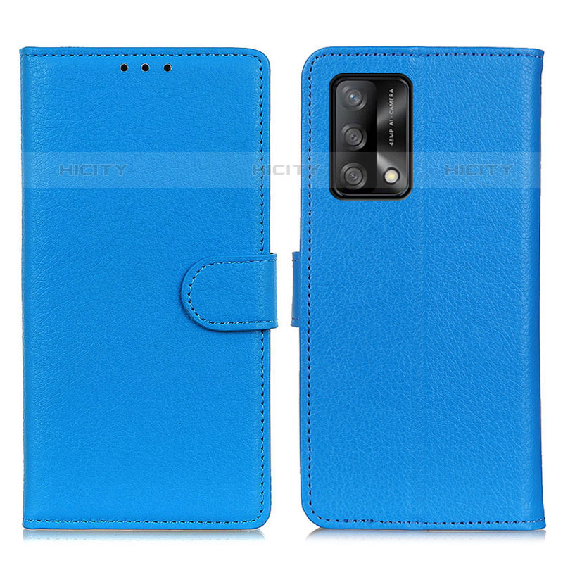 Handytasche Stand Schutzhülle Flip Leder Hülle A03D für Oppo Reno6 Lite Hellblau