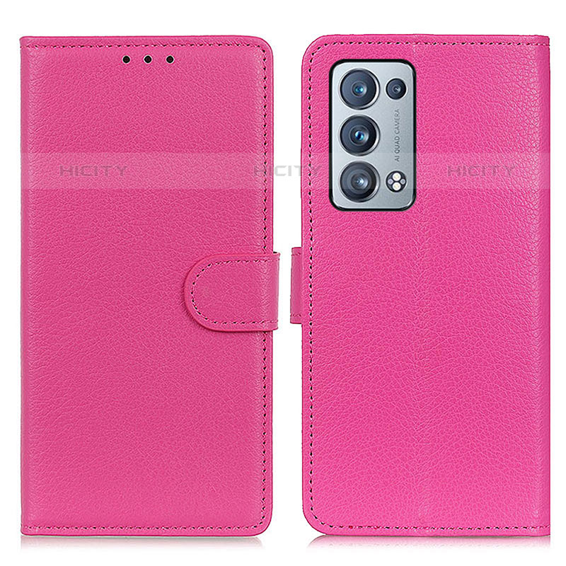 Handytasche Stand Schutzhülle Flip Leder Hülle A03D für Oppo Reno6 Pro+ Plus 5G Pink