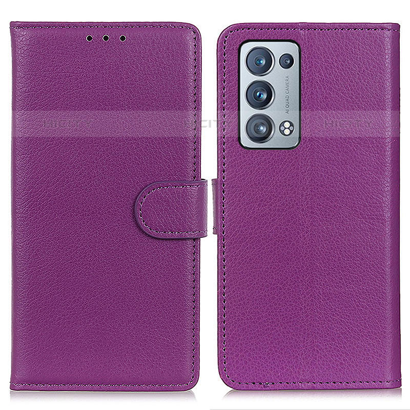 Handytasche Stand Schutzhülle Flip Leder Hülle A03D für Oppo Reno6 Pro+ Plus 5G Violett