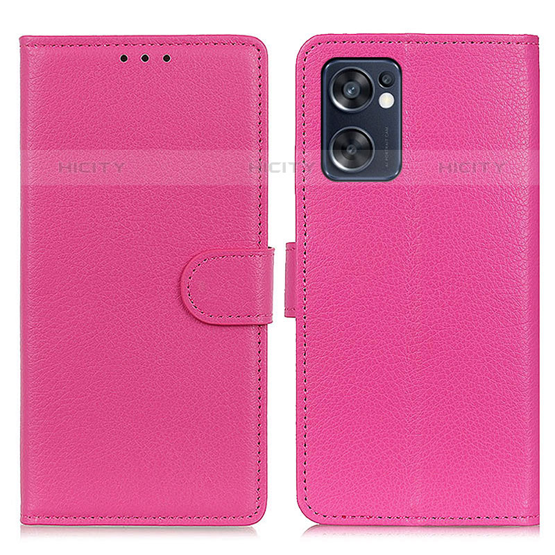 Handytasche Stand Schutzhülle Flip Leder Hülle A03D für Oppo Reno7 SE 5G Pink Plus