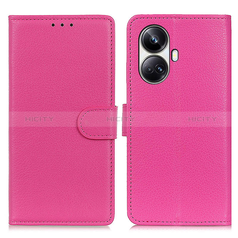 Handytasche Stand Schutzhülle Flip Leder Hülle A03D für Realme 10 Pro+ Plus 5G Pink