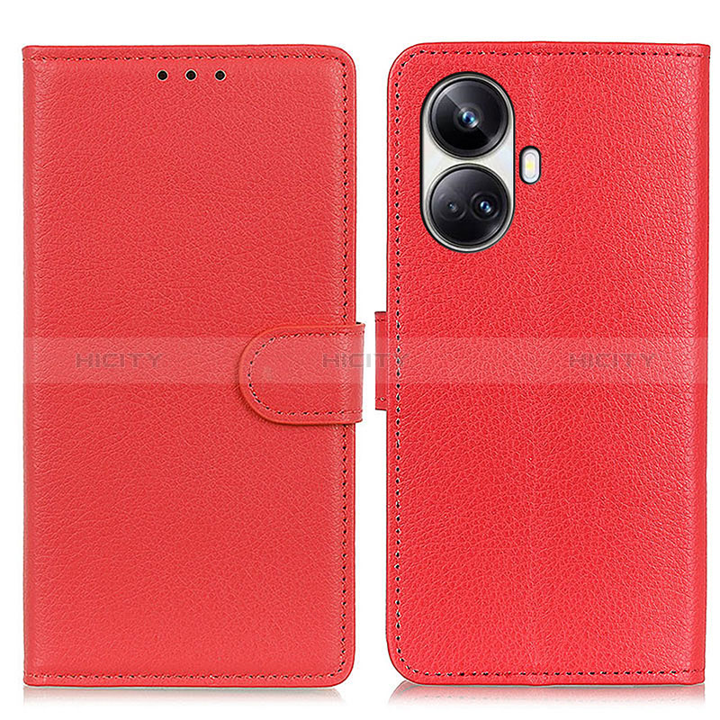 Handytasche Stand Schutzhülle Flip Leder Hülle A03D für Realme 10 Pro+ Plus 5G Rot Plus