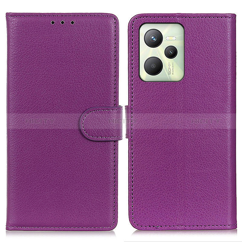 Handytasche Stand Schutzhülle Flip Leder Hülle A03D für Realme Narzo 50A Prime Violett