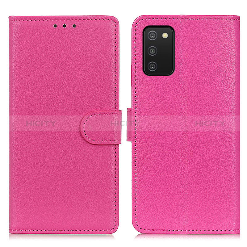 Handytasche Stand Schutzhülle Flip Leder Hülle A03D für Samsung Galaxy A02s Pink