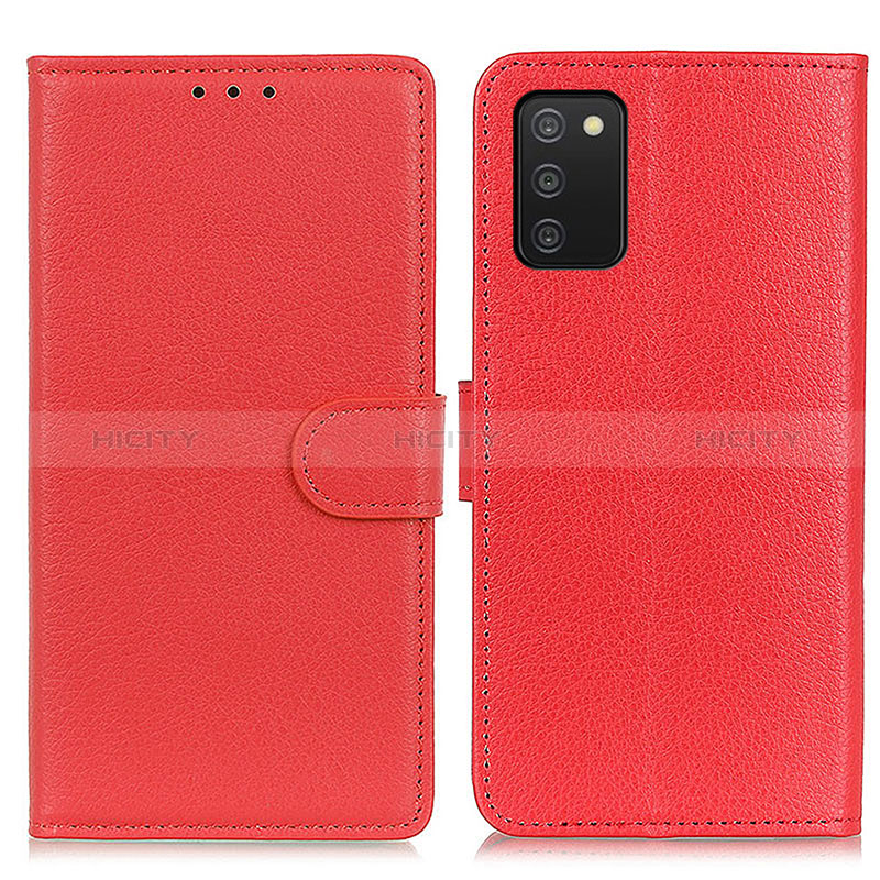 Handytasche Stand Schutzhülle Flip Leder Hülle A03D für Samsung Galaxy A02s Rot