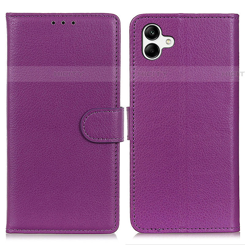 Handytasche Stand Schutzhülle Flip Leder Hülle A03D für Samsung Galaxy A04E Violett Plus