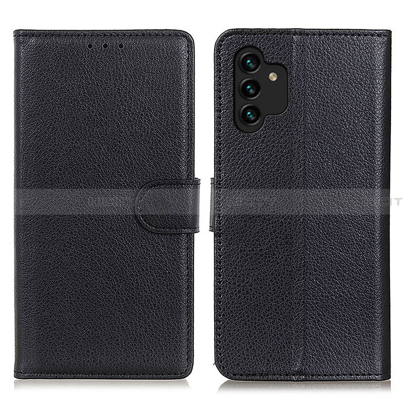 Handytasche Stand Schutzhülle Flip Leder Hülle A03D für Samsung Galaxy A13 4G Schwarz