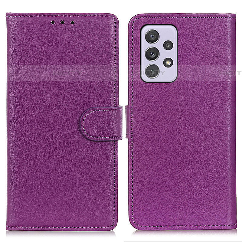 Handytasche Stand Schutzhülle Flip Leder Hülle A03D für Samsung Galaxy A73 5G Violett Plus