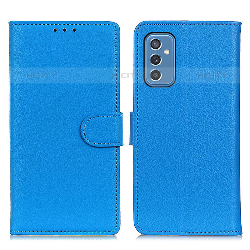 Handytasche Stand Schutzhülle Flip Leder Hülle A03D für Samsung Galaxy M52 5G Hellblau