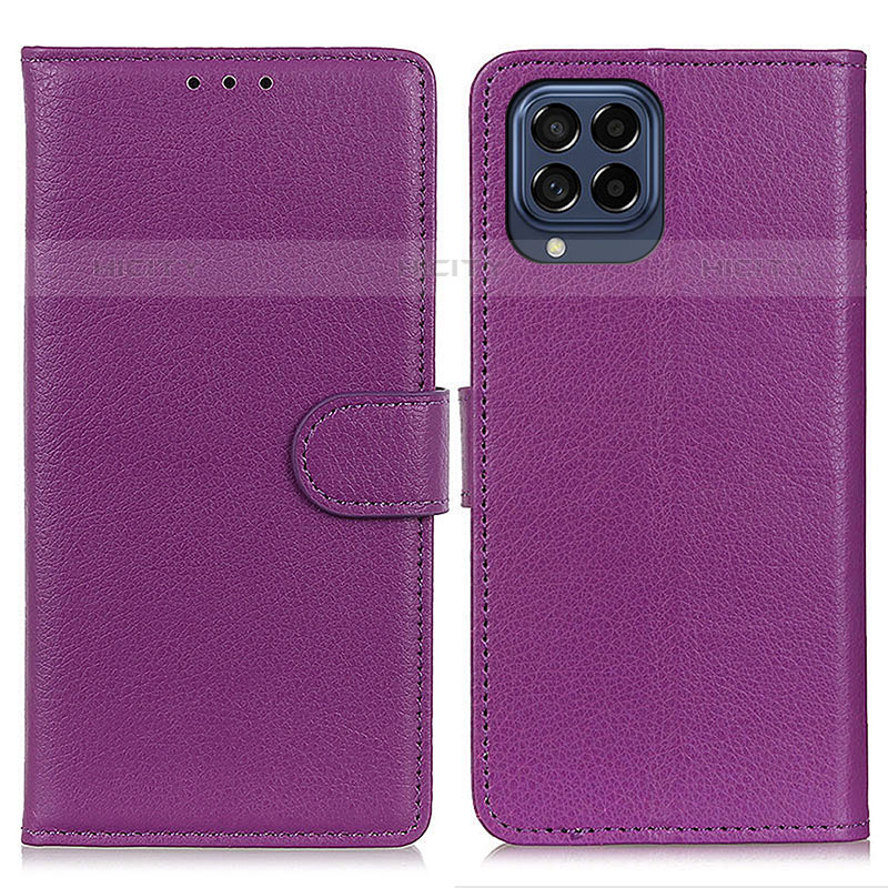 Handytasche Stand Schutzhülle Flip Leder Hülle A03D für Samsung Galaxy M53 5G Violett