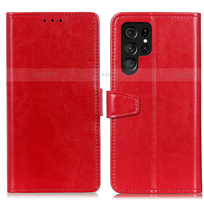 Handytasche Stand Schutzhülle Flip Leder Hülle A03D für Samsung Galaxy S23 Ultra 5G Rot