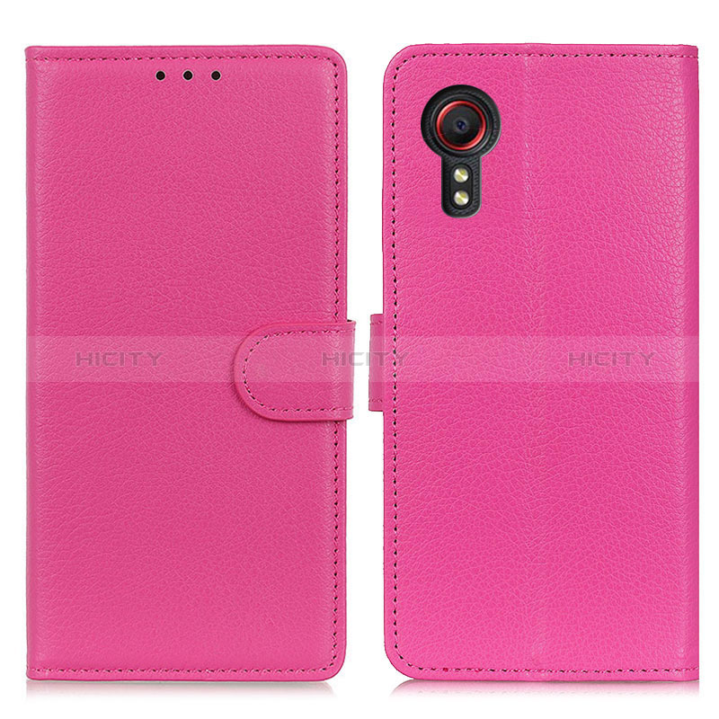 Handytasche Stand Schutzhülle Flip Leder Hülle A03D für Samsung Galaxy XCover 5 SM-G525F Pink