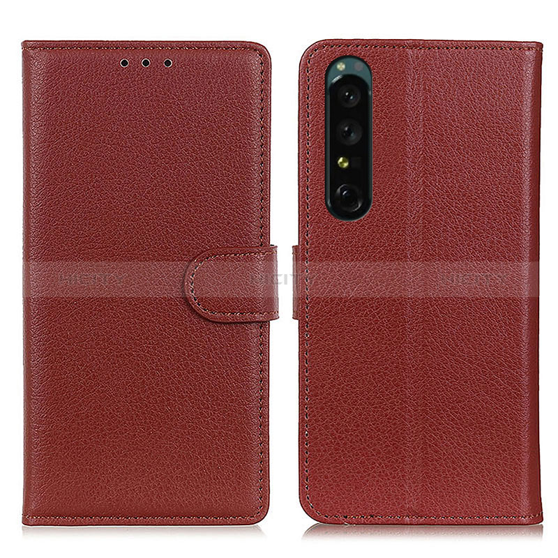 Handytasche Stand Schutzhülle Flip Leder Hülle A03D für Sony Xperia 1 IV SO-51C Braun