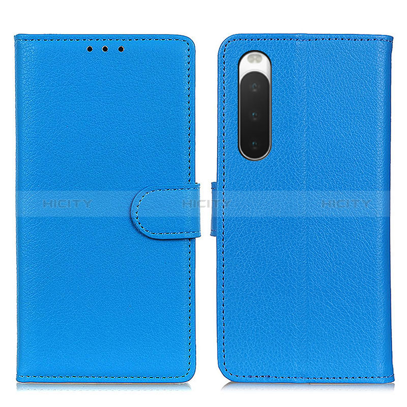 Handytasche Stand Schutzhülle Flip Leder Hülle A03D für Sony Xperia 10 IV Hellblau