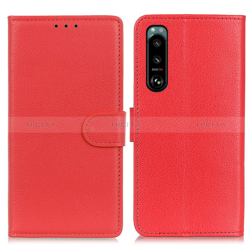 Handytasche Stand Schutzhülle Flip Leder Hülle A03D für Sony Xperia 5 III SO-53B Rot Plus