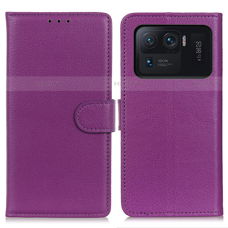 Handytasche Stand Schutzhülle Flip Leder Hülle A03D für Xiaomi Mi 11 Ultra 5G Violett Plus