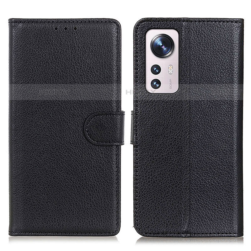 Handytasche Stand Schutzhülle Flip Leder Hülle A03D für Xiaomi Mi 12X 5G Schwarz