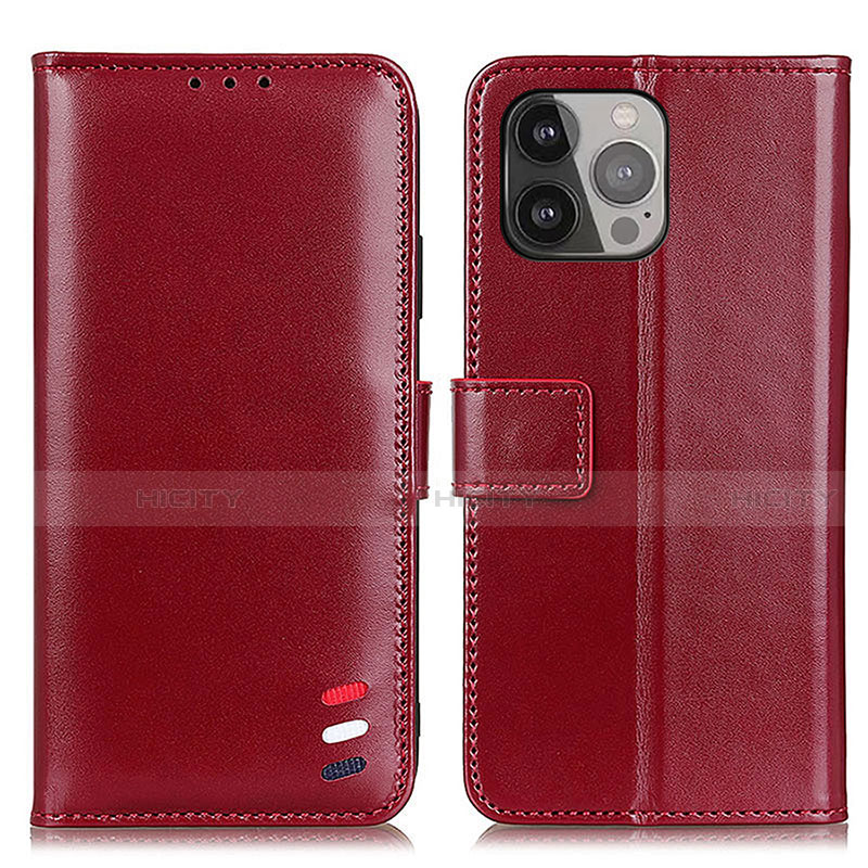 Handytasche Stand Schutzhülle Flip Leder Hülle A04 für Apple iPhone 14 Pro Rot Plus