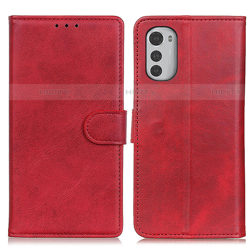 Handytasche Stand Schutzhülle Flip Leder Hülle A04D für Motorola Moto E32s Rot