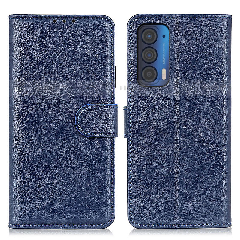 Handytasche Stand Schutzhülle Flip Leder Hülle A04D für Motorola Moto Edge (2021) 5G Blau