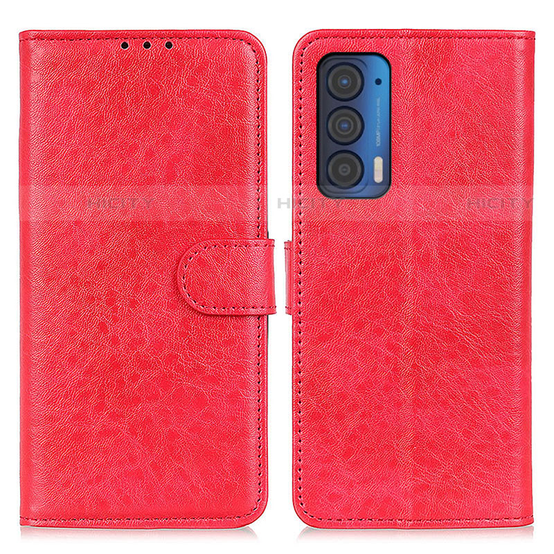 Handytasche Stand Schutzhülle Flip Leder Hülle A04D für Motorola Moto Edge (2021) 5G Rot Plus